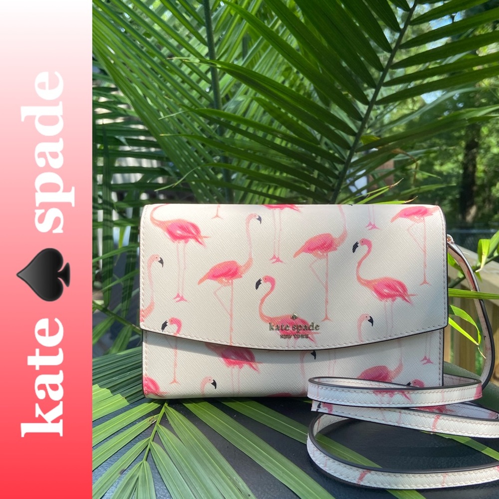 kate spade🦩 Laurel Way Festive Flamingo Crossbody